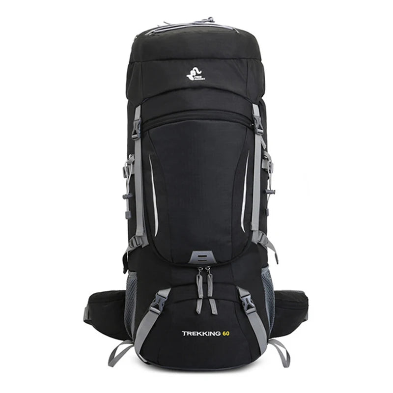 Men's 60L Large Hiking Mountaineering Backpack Climbing Hiking Backpack Camping Backpack Sport Outdoor Rucksack Bag XA108Y