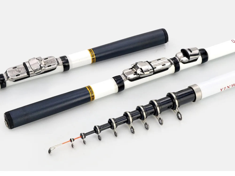 Telescopic Rock Fishing Rod Spinning Fly Carp Feeder Carbon Fiber Pesca 3M 2.7M 2.4M 2.1M 1.8M 1.5M Mini Travel Rod Reel Seat