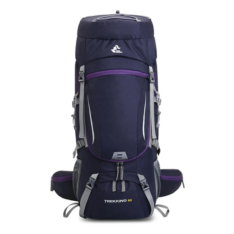 Men's 60L Large Hiking Mountaineering Backpack Climbing Hiking Backpack Camping Backpack Sport Outdoor Rucksack Bag XA108Y