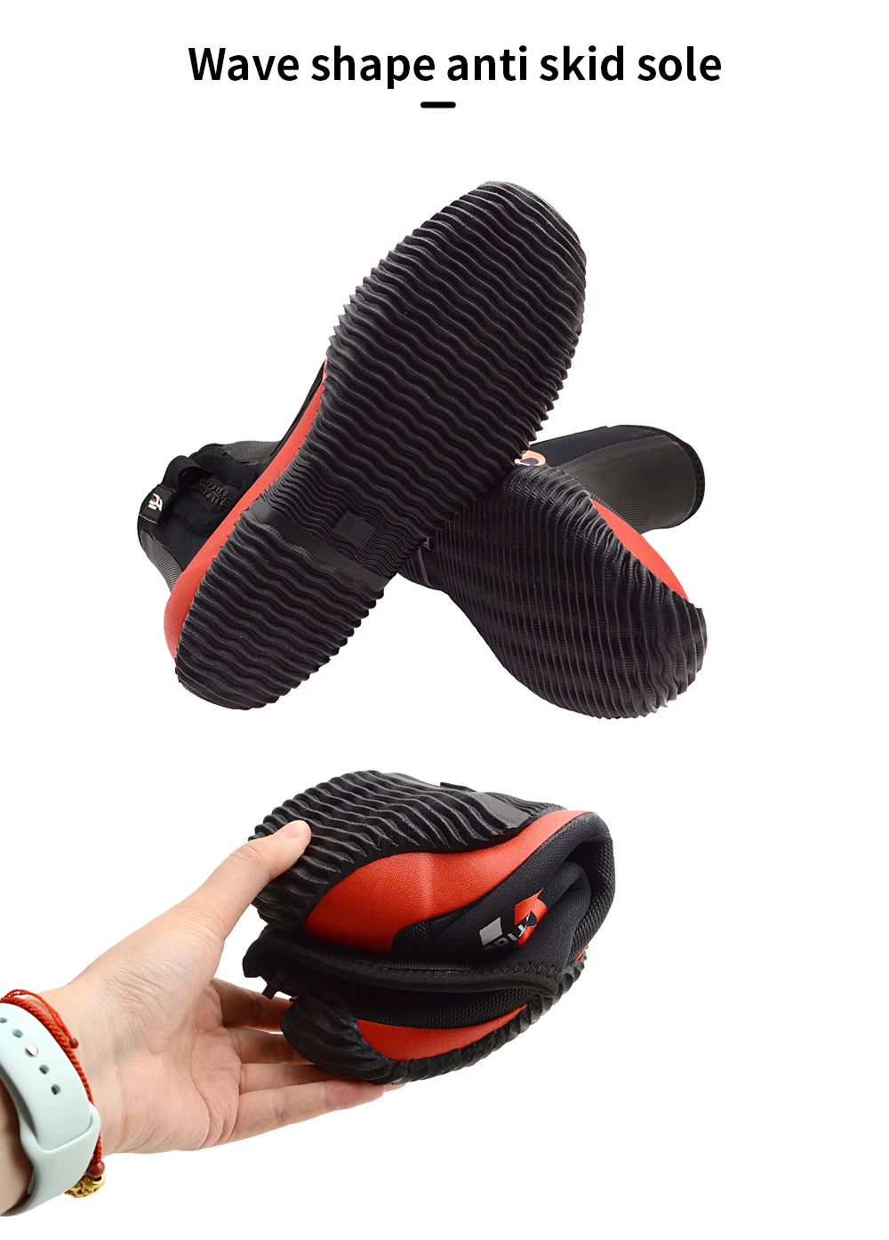 1 Pair 5MM Neoprene Diving Boots High Elastic Scuba Soft Shoes For Beach Snorkeling Surfing Kayaking Vulcanized Rubber Upper