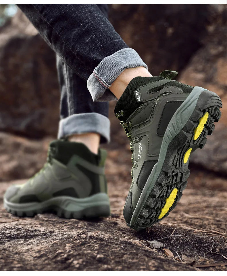 Couple Hiking Shoes Men Mountain Climbing Trekking Boots Women Non-slip Outdoor Work Ankle Boot
