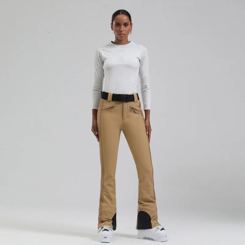 Womens snowboard Pants by Mioigee – Slim Fit, Elastic Waist, Waterproof & Breathable