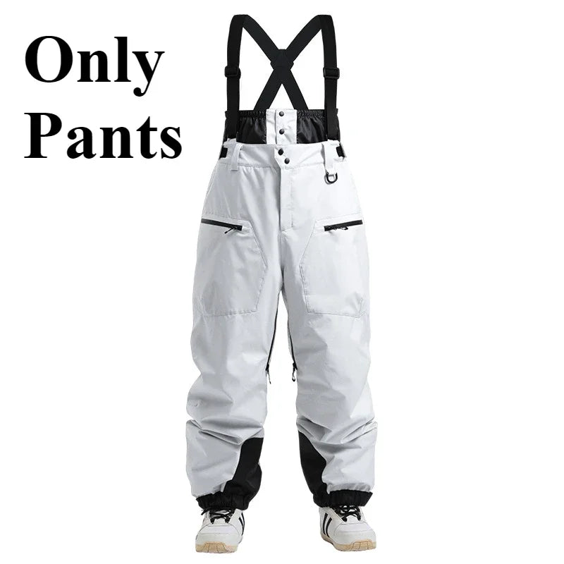 Men's Baggy Snowboard Pants - Waterproof 15000mm Snowboarding Pants Baggy Fit Winter Gear