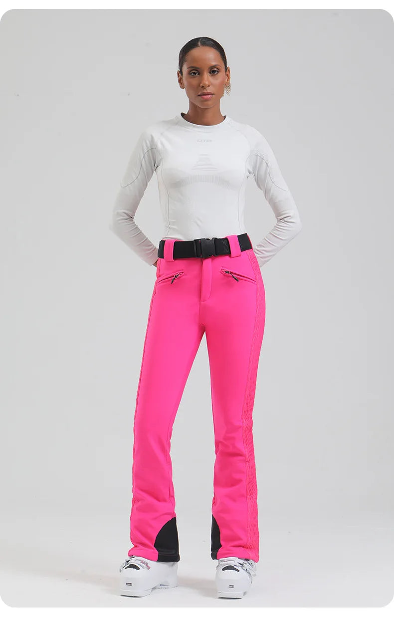 Womens snowboard Pants by Mioigee – Slim Fit, Elastic Waist, Waterproof & Breathable