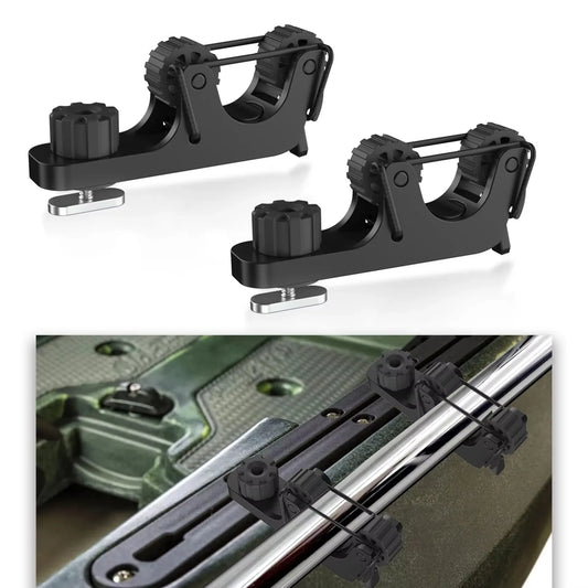 2 PCS Extend Kayak Paddle Holder Kayak Track Mount Accessories for Holding Standard Paddle Kayak Oar Holder Kayak Rail Fishing