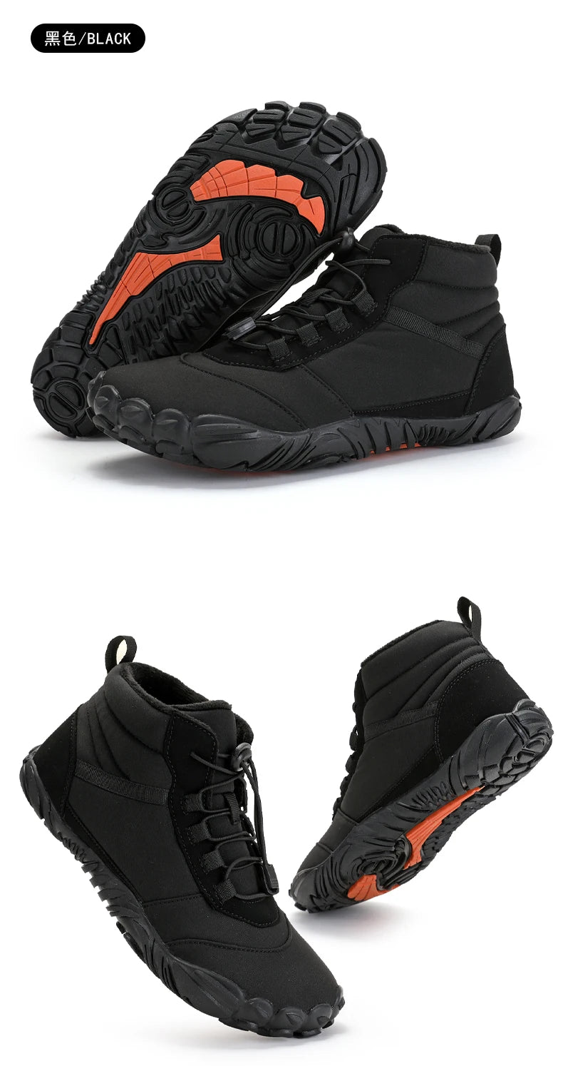 Hiking shoes Pro Non-Slip Waterproof Winter, Winter Barefoot Shoes, Mens Womens Winter Barefoot