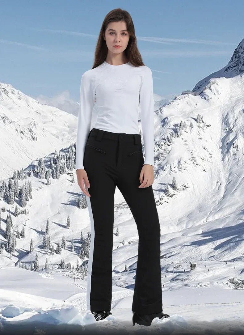 Ladies High Elasticity Ski Pants – Slim Fit Women’s Waterproof Snow Pants