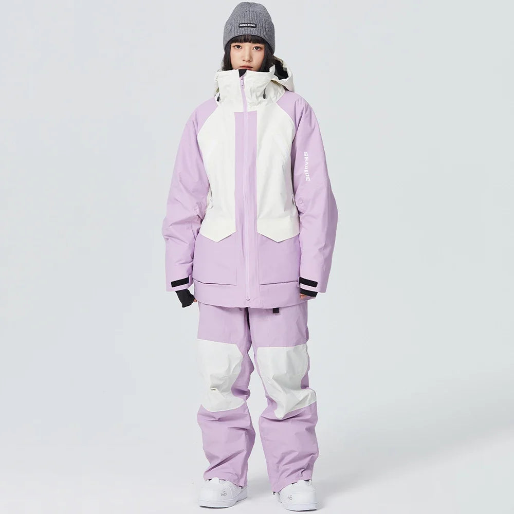 Ski Pants for Women | Winter Warm Waterproof Snow Pants 2025 – Windproof Ski Trousers for Men & Women, Breathable Thermal Snowboarding Gear