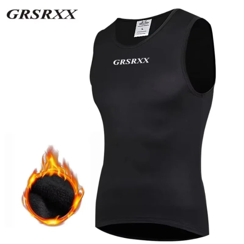GRSRXX Thermal Winter Cycling Jacket MTB Bike Coat Bicycle Coat Sleeveless Long Sleeve Clothing Cycling Jersey Ciclismo Unisex