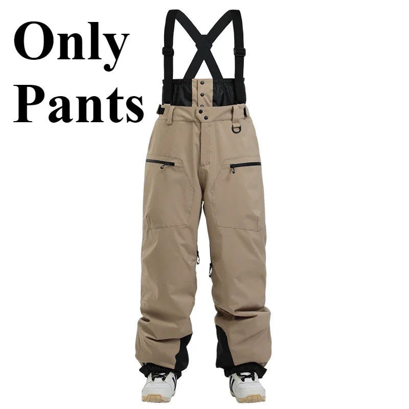 Men's Baggy Snowboard Pants - Waterproof 15000mm Snowboarding Pants Baggy Fit Winter Gear