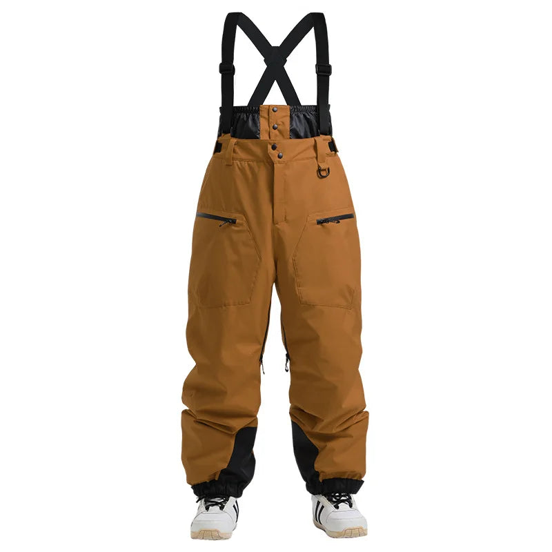 Mioigee Men’s Winter Ski Pants – Waterproof 15,000mm Snowboard Overalls, Thickened Warm Trousers