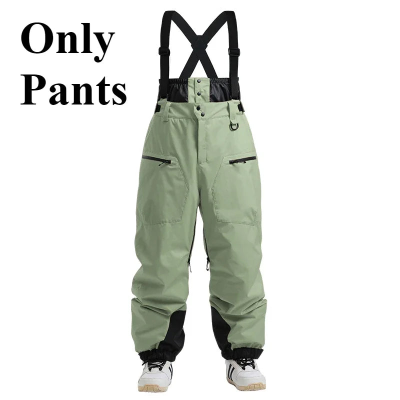 Men's Baggy Snowboard Pants - Waterproof 15000mm Snowboarding Pants Baggy Fit Winter Gear