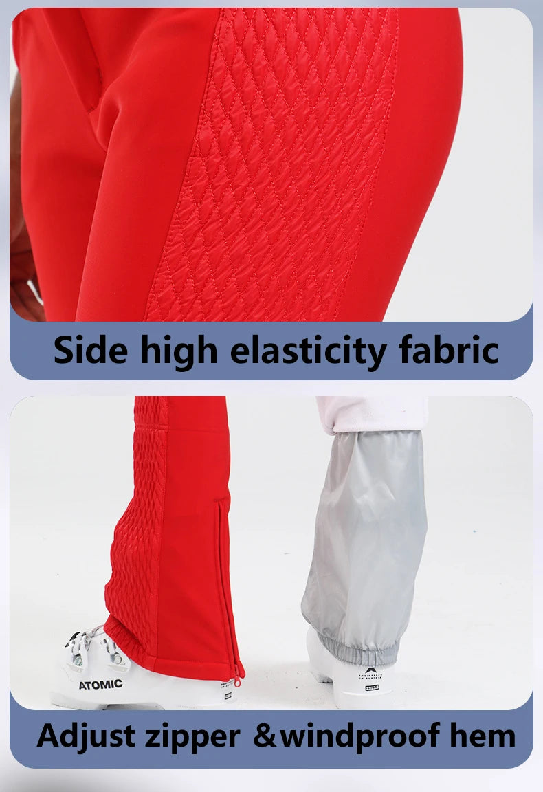 Womens snowboard Pants by Mioigee – Slim Fit, Elastic Waist, Waterproof & Breathable