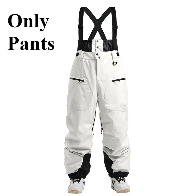 Men's Baggy Snowboard Pants - Waterproof 15000mm Snowboarding Pants Baggy Fit Winter Gear