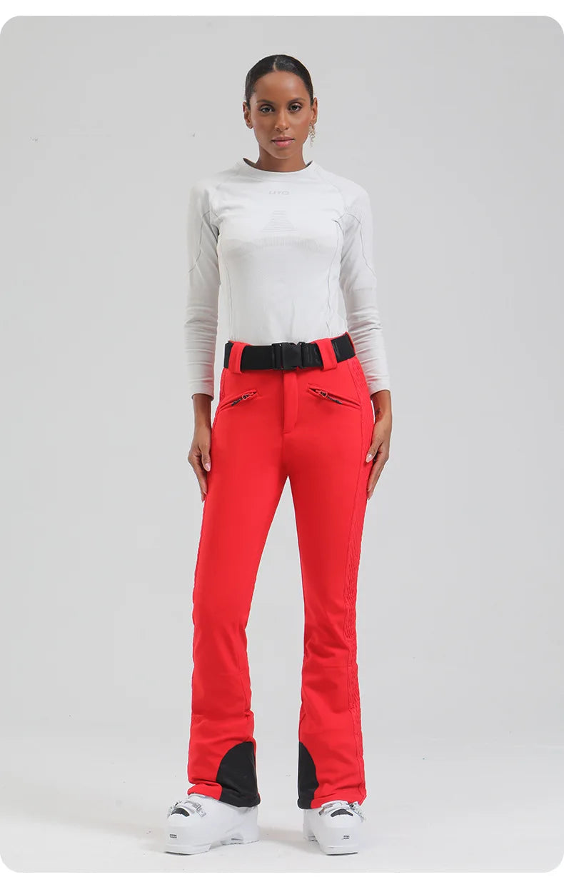 Womens snowboard Pants by Mioigee – Slim Fit, Elastic Waist, Waterproof & Breathable