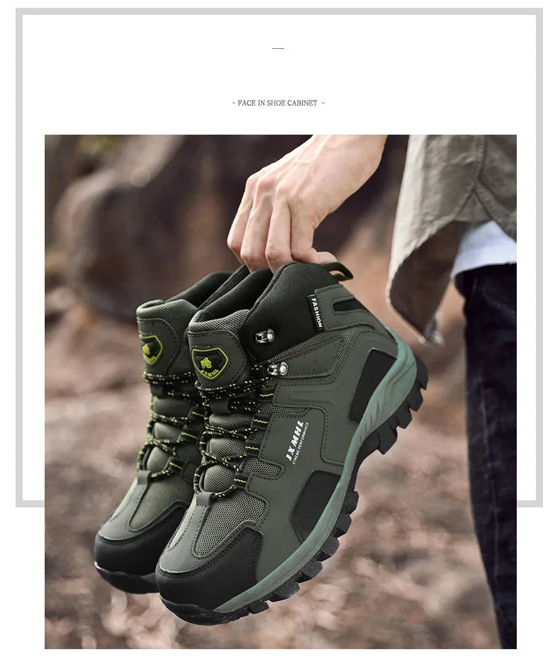 Couple Hiking Shoes Men Mountain Climbing Trekking Boots Women Non-slip Outdoor Work Ankle Boot