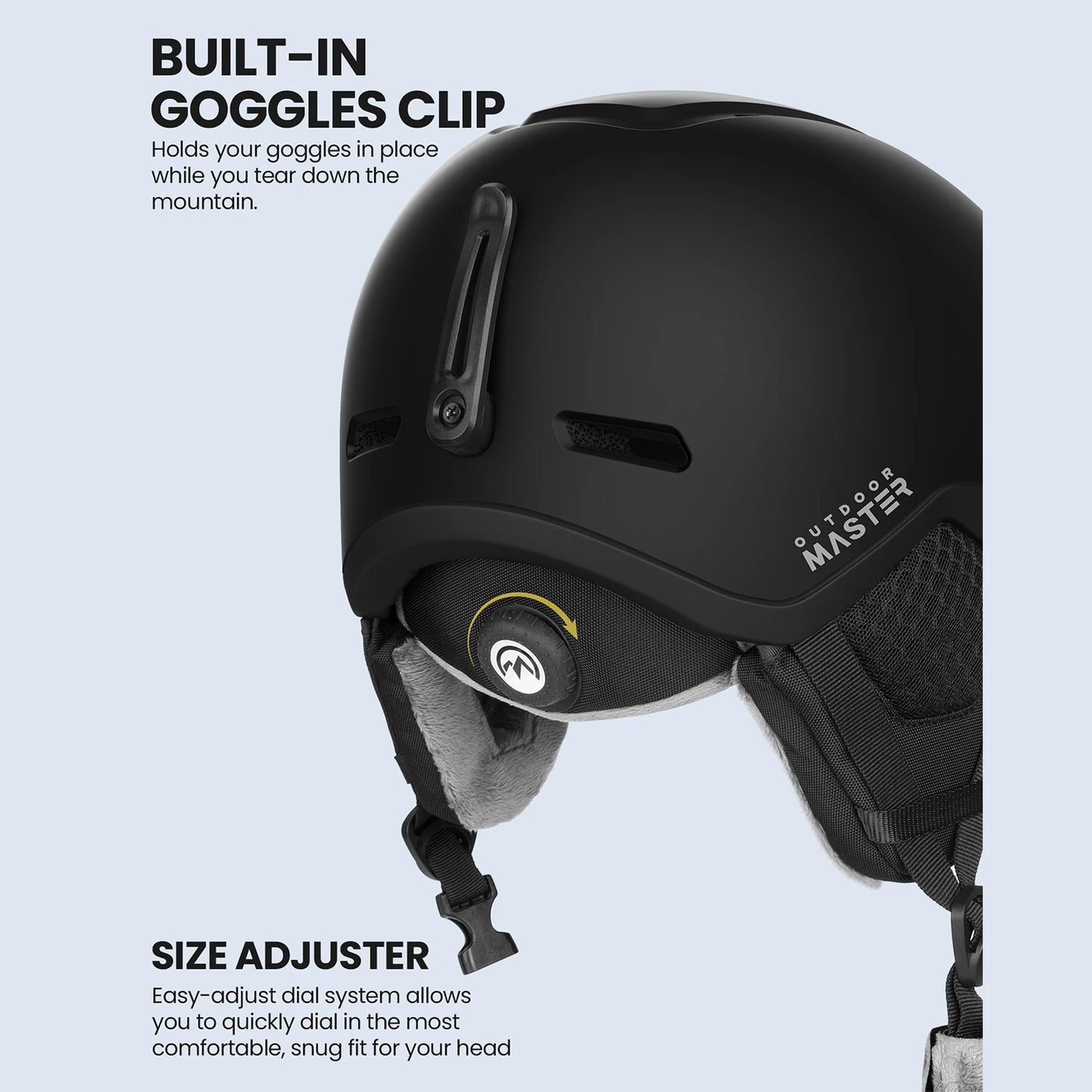 OutdoorMaster MIPS Ski Snowboard Helmet – Adjustable Ventilated Snowboarding Helmet for Men & Women | PC Shell + EPS Foam Winter Safety Gear