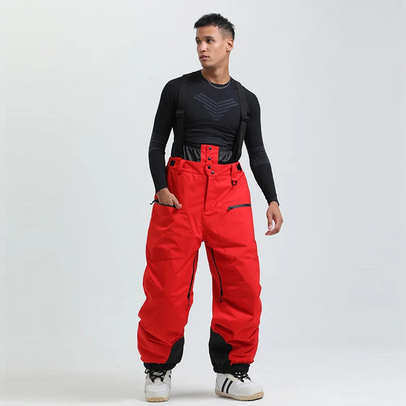 Men's Baggy Snowboard Pants - Waterproof 15000mm Snowboarding Pants Baggy Fit Winter Gear