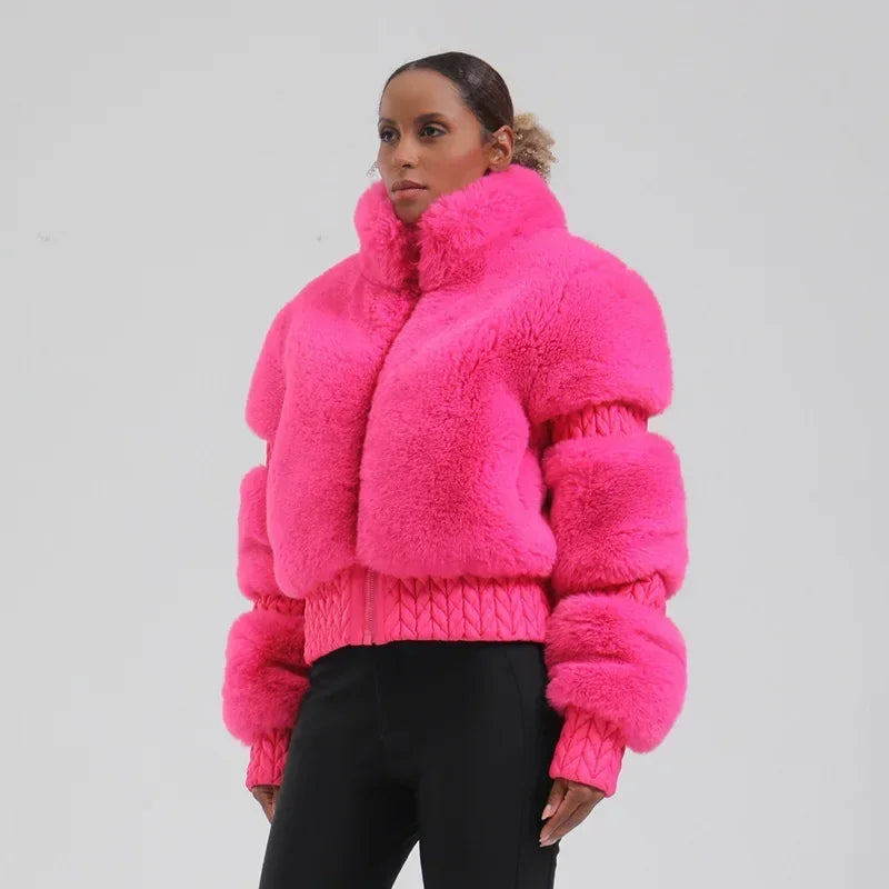 Skiing Hoodie Coats Winter Windproof Slim Ski Jacket Women Warm Thickened Snowboard Clothes Mountain Outdoor Sports Snow Jackets