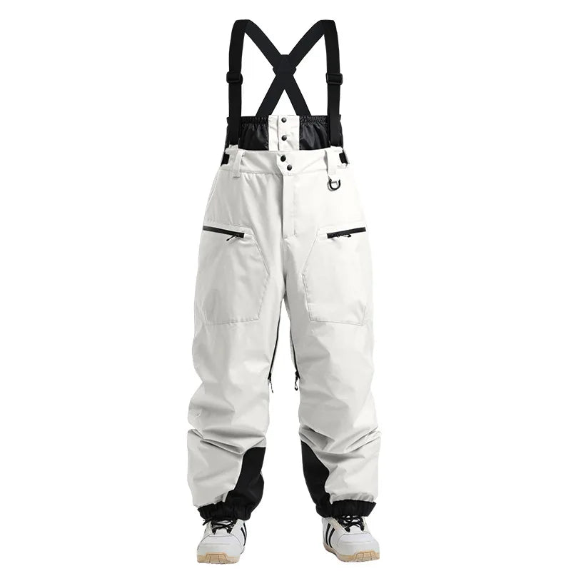 Mioigee Men’s Winter Ski Pants – Waterproof 15,000mm Snowboard Overalls, Thickened Warm Trousers