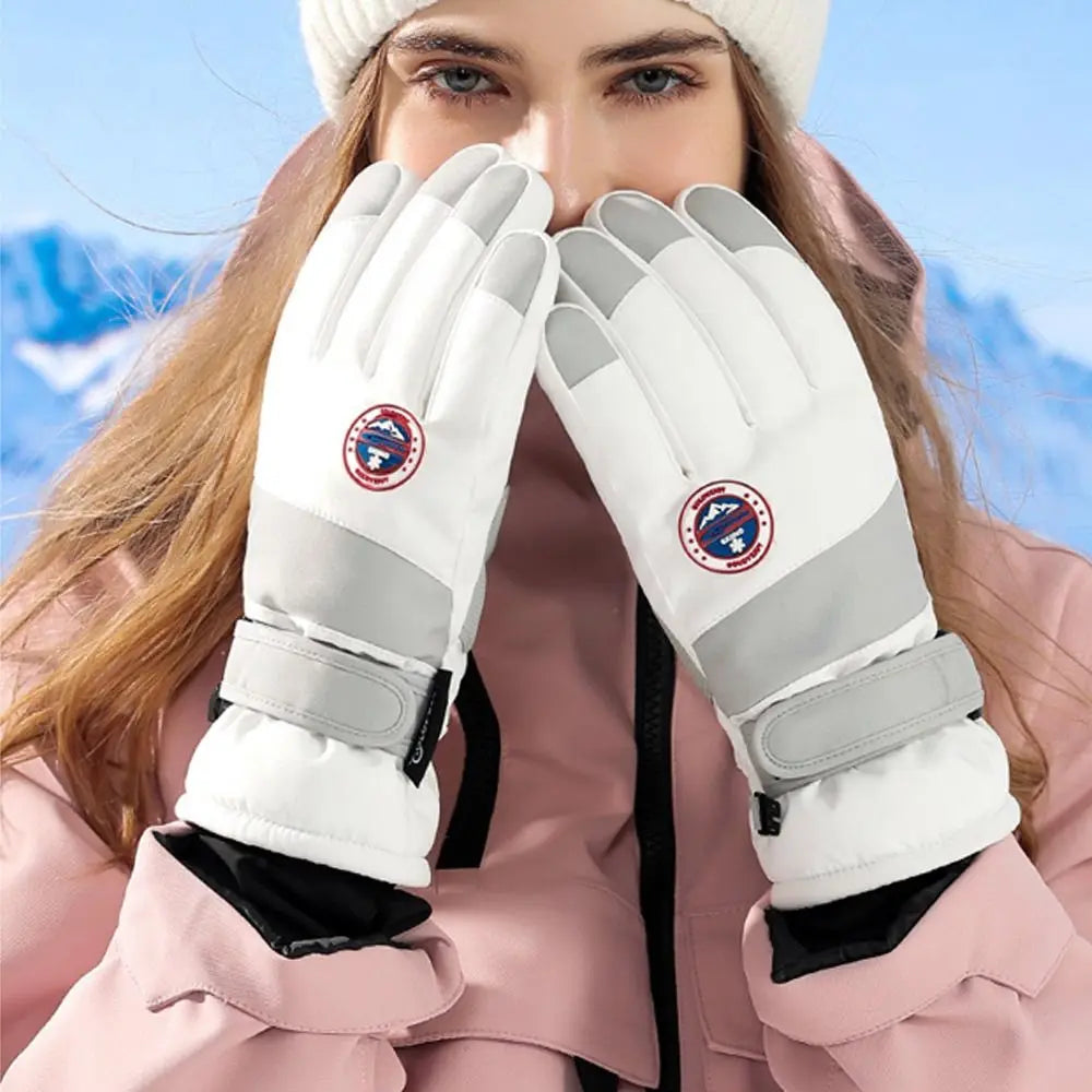 Winter Snowboard Ski Gloves Non-slip Touch Screen Waterproof Motorcycle Cycling Plush Warm Riding Gloves High-quality