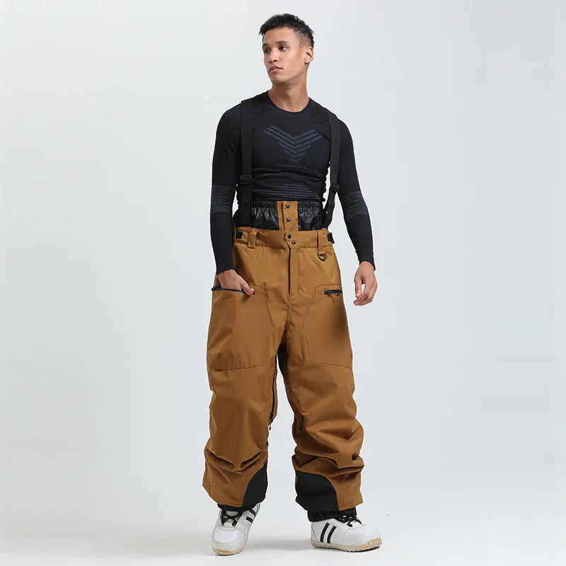 Men's Baggy Snowboard Pants - Waterproof 15000mm Snowboarding Pants Baggy Fit Winter Gear