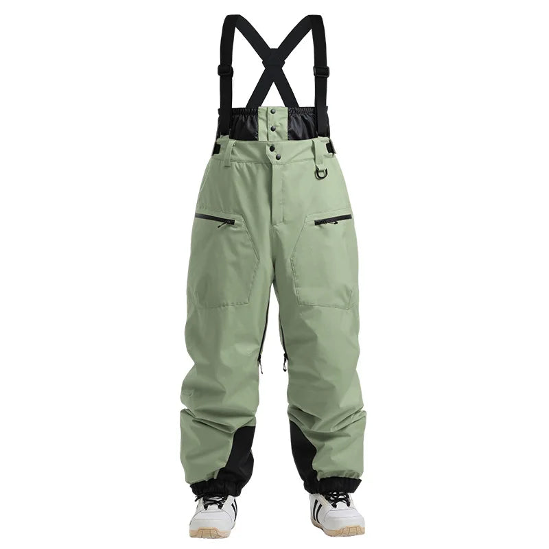 Mioigee Men’s Winter Ski Pants – Waterproof 15,000mm Snowboard Overalls, Thickened Warm Trousers