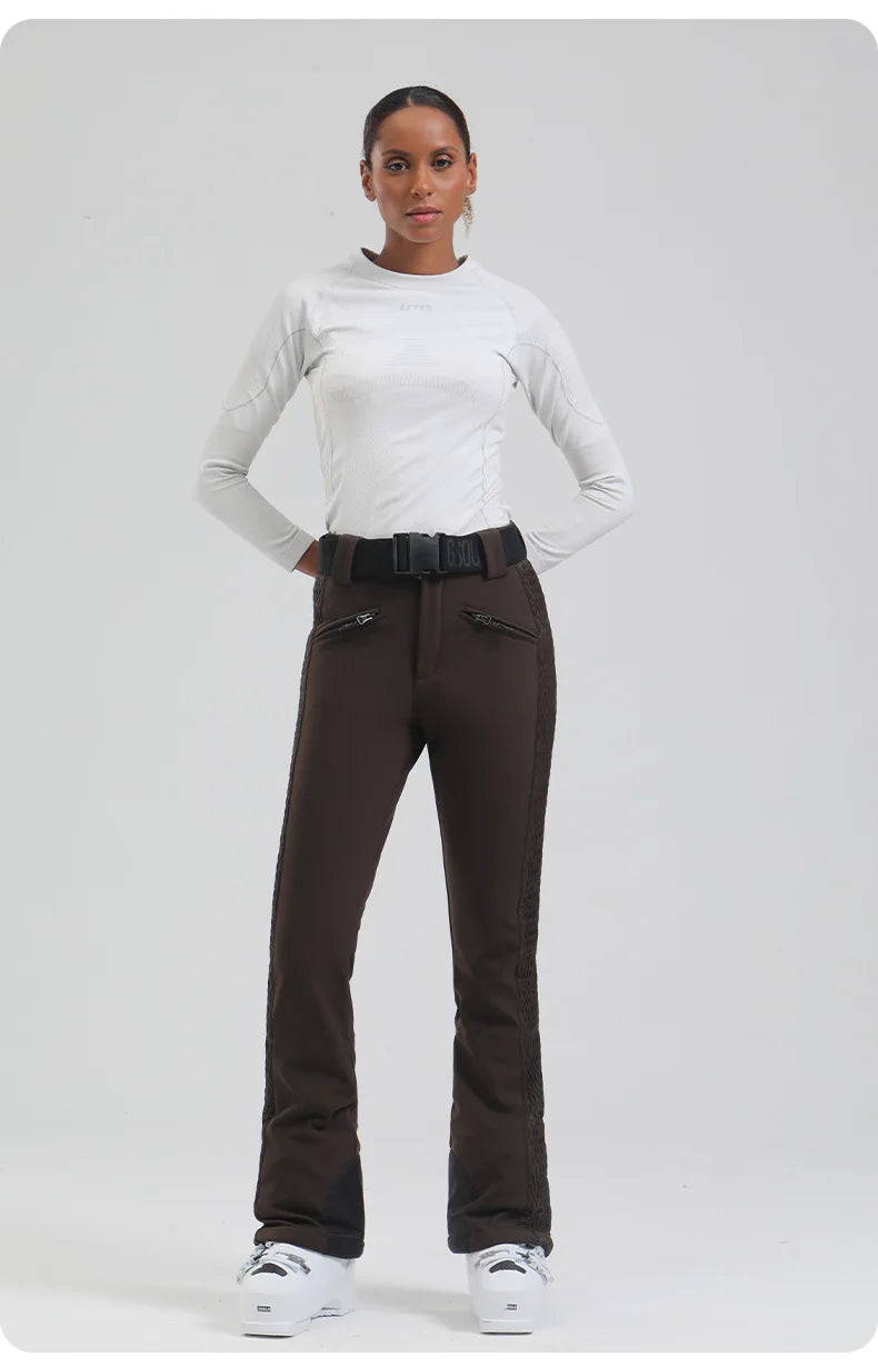 Womens snowboard Pants by Mioigee – Slim Fit, Elastic Waist, Waterproof & Breathable