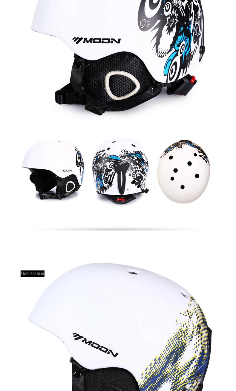 MOON Skiing Helmet Skiing Helmet Children Adult Ultralight Extreme Sports Skateboard Snowboard Helmet Snowmobile Motorcycle