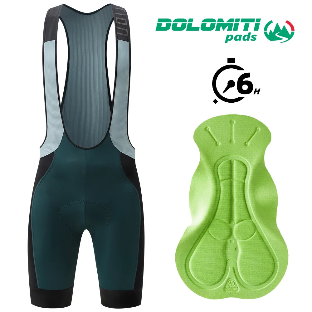 RION Cycling Bib Shorts Men Mountain Bike MTB Padded Tights Bicycle Clothes Pro Male Bibs Dolomiti 8H Long Distance Road Riding