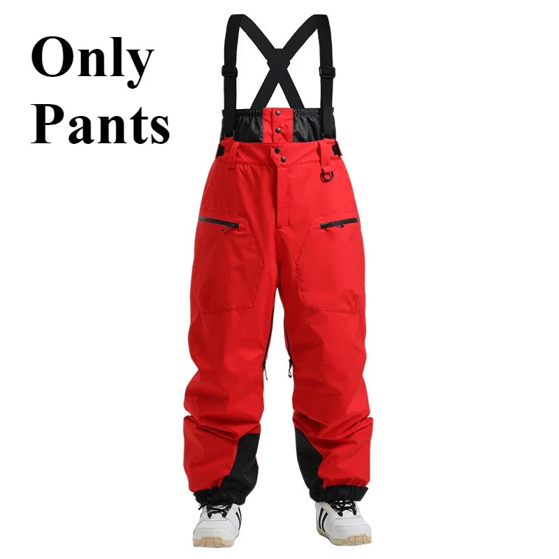 Men's Baggy Snowboard Pants - Waterproof 15000mm Snowboarding Pants Baggy Fit Winter Gear