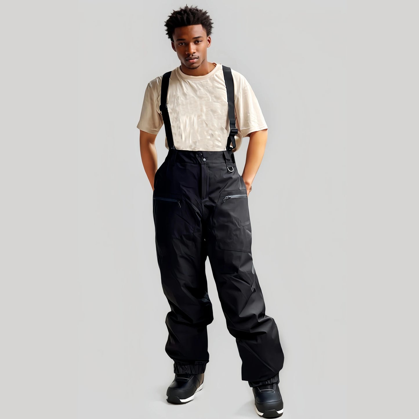 Men's Baggy Snowboard Pants - Waterproof 15000mm Snowboarding Pants Baggy Fit Winter Gear