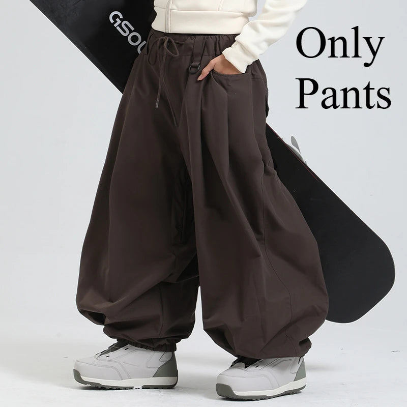 Baggy Snowboard Pants for Men – Waterproof Ski Pants with Thermal Insulation