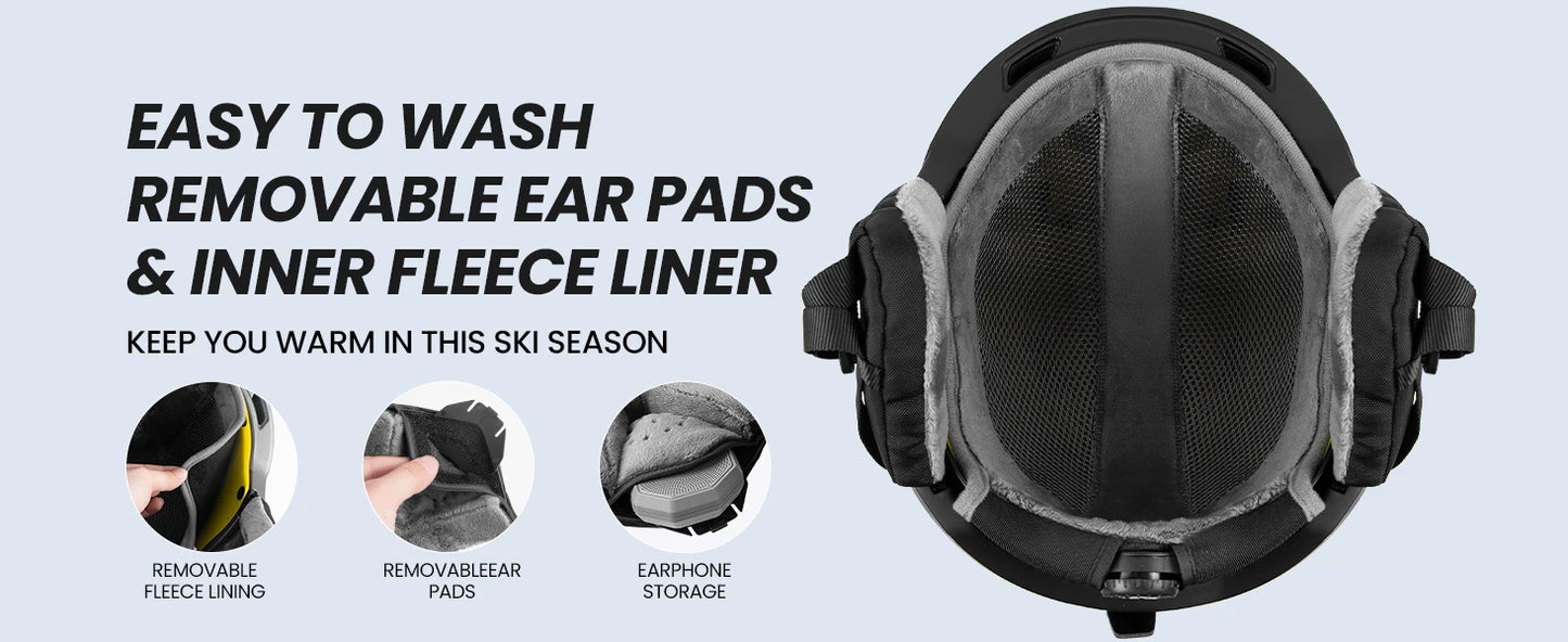 OutdoorMaster MIPS Ski Snowboard Helmet – Adjustable Ventilated Snowboarding Helmet for Men & Women | PC Shell + EPS Foam Winter Safety Gear