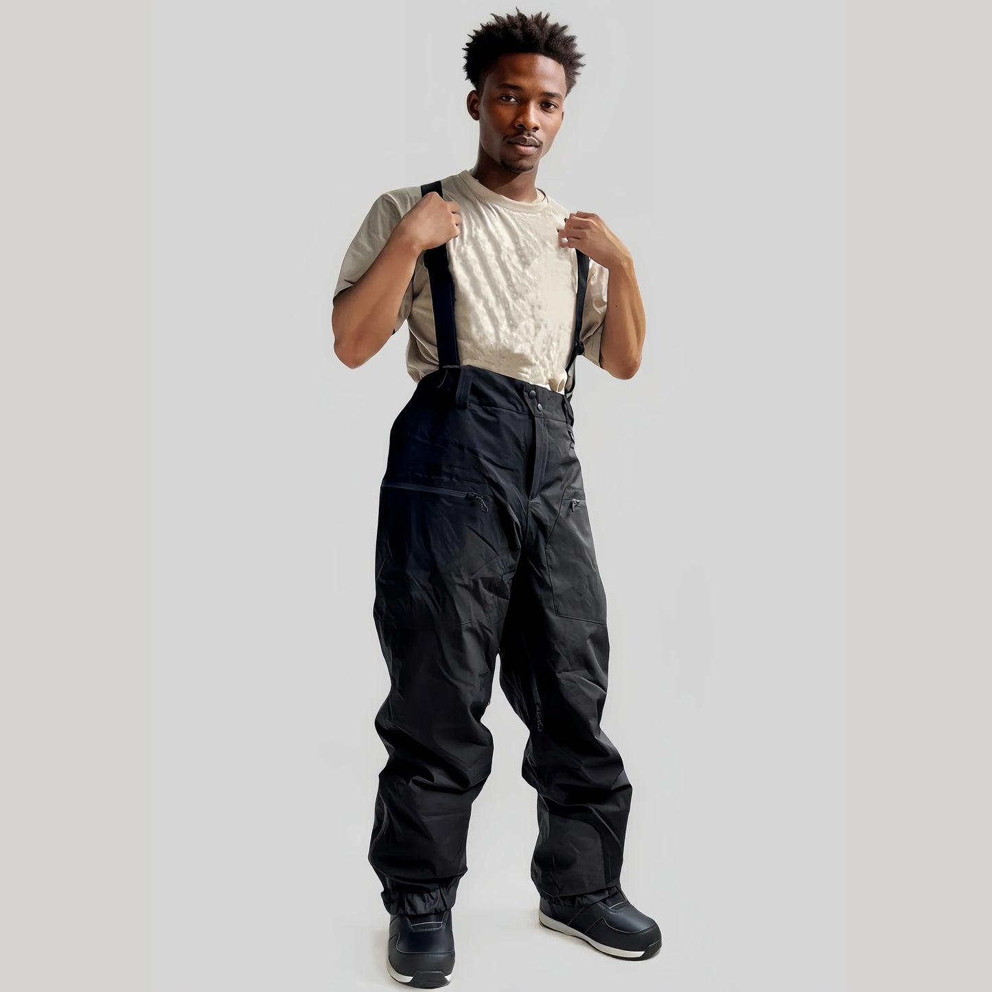 Mioigee Men’s Winter Ski Pants – Waterproof 15,000mm Snowboard Overalls, Thickened Warm Trousers