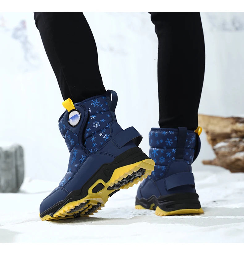 Hot Sell Girls Boots Children Snow Boots For Boys Fashion Sneakers Winter Kids Warm Snow Boots Sport Fashion Leather Shoes