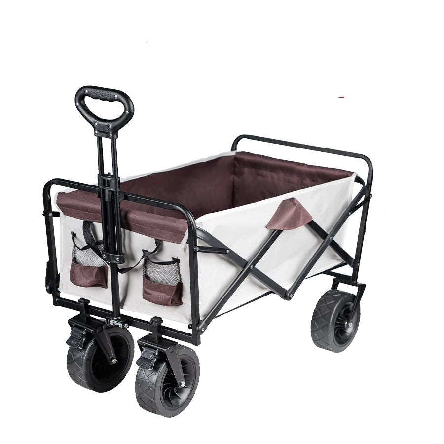 Collapsible Folding Utility Cart | Heavy-Duty Large Capacity Beach & Camping Wagon
