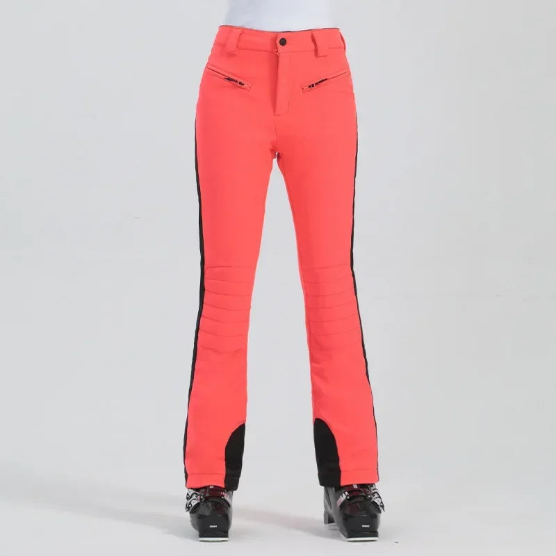 Ladies High Elasticity Ski Pants – Slim Fit Women’s Waterproof Snow Pants