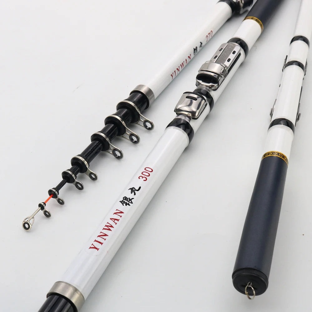 Fishing rods on a white background