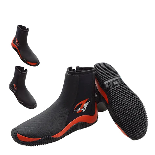 5MM Neoprene Diving Boots on a water-themed background