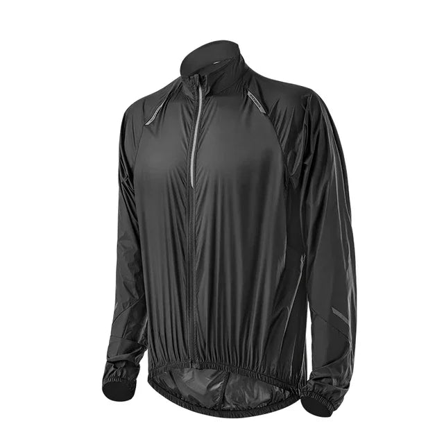 Black raincoat on a white background