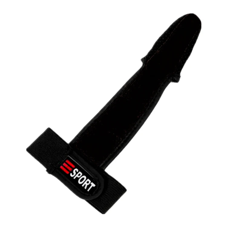 Black wrist support strap on a white background