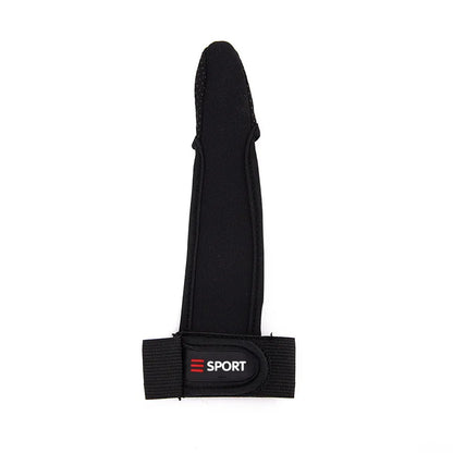 Black wrist support strap on a white background
