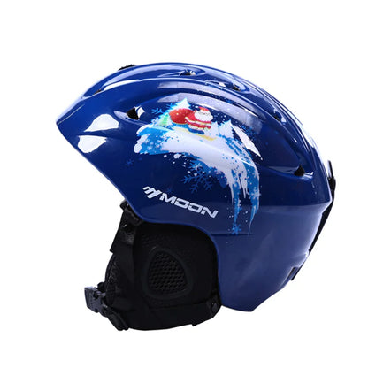 Blue helmet with a floral design on a white background