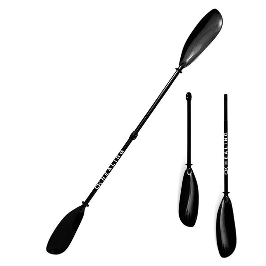 Carbon fiber kayak paddle on a white background