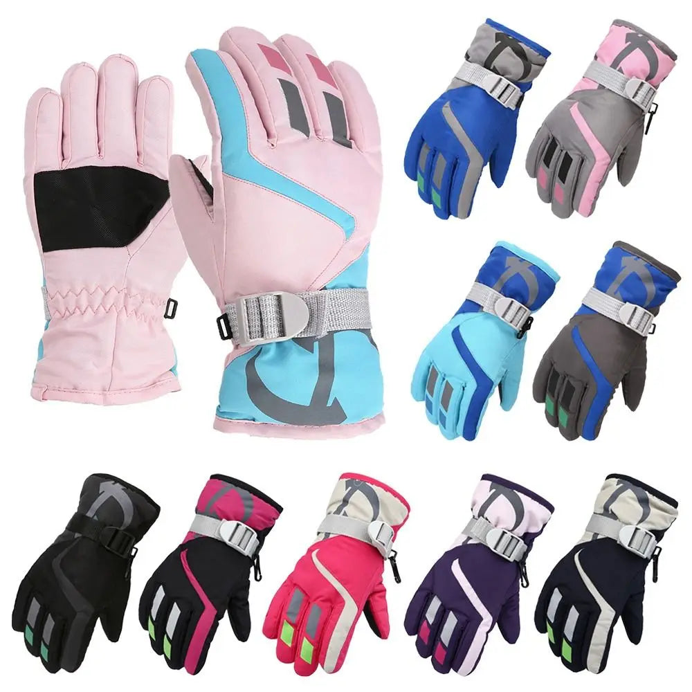 Collection of colorful gloves in various designs on a white background