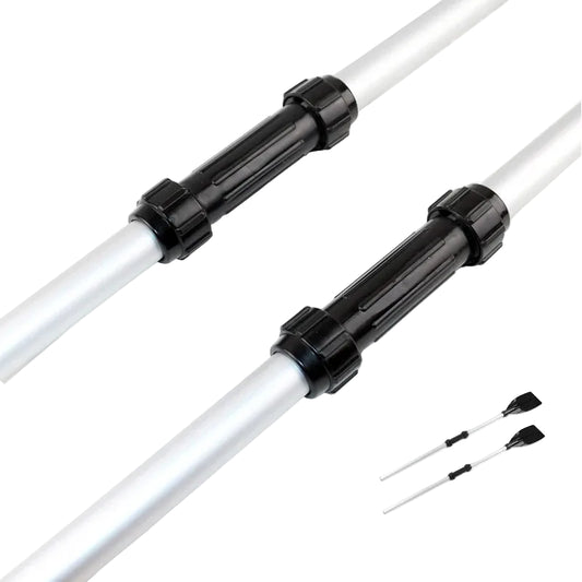 Connector of paddle with white shaft and black connectors on a white background