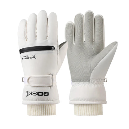 Pair of white and gray gloves  on a white background