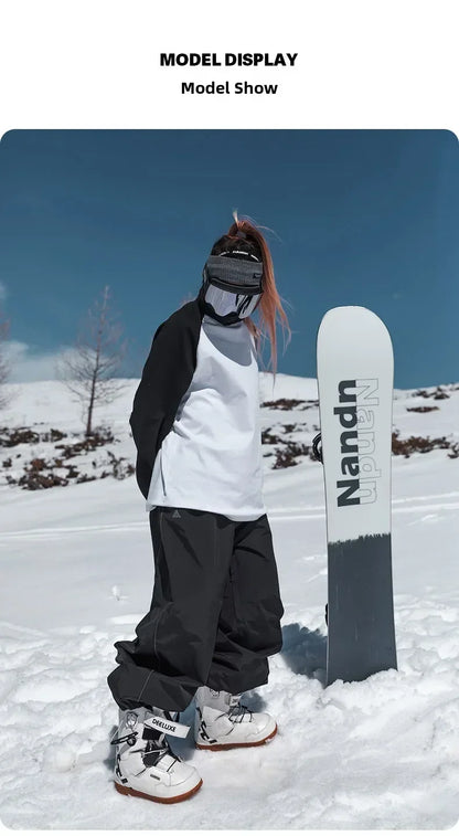 Snowboarding & Ski Pants – Wear-Resistant Waterproof Snowboard Pants, Unisex Loose Fit