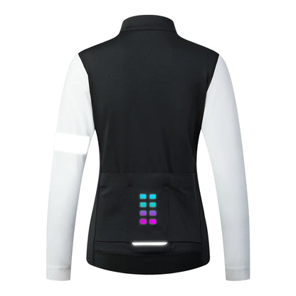 WOSAWE Women's Winter Thermal Fleece Cycling Jersey Long Sleeve Bike Jacket for Riding & Gym Ropa Ciclismo Clothings